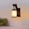 Devansh Solid Wood Electric Wall Light in Brown Colour with Multi Shade Count of 1 Light
