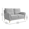 Osbert Velvet 2 Seater sofa in Grey color