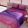 Stoa Paris Satin Bedsheets for Super King Size Bed with 2 Pillow Covers 300 TC UltrSatin Solid Premium Bedding Set Gifts for Couples Wedding Home Furnishing Skies of Paris Collection - Pink Indigo heets for Pink Indigo
