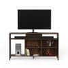 Duskin Engineering Wood Floor Standing Tv Entertainment Unit In Brown Maple Finish