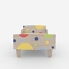 Minimalist Kids Toddler Bed in Oak and Multicolor