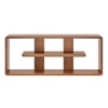 Monza Solid Wood Wall Shelf In Amber Walnut Finish