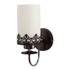 Eliante Modern Wall Lights Mild Steel & Glass Material Chrome, Brown & White Finish