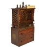 D'Dass Multi Color Mdf and Sheesham Wooden Temple With Cabinet For Pooja