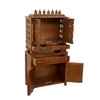 D'Dass Multi Color Mdf and Sheesham Wooden Temple With Cabinet For Pooja