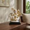 Devotional Mor Mukut Gopal Statue in White and Gold Colour