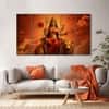 The Castle Decor Goddess Durga Wall Painting Wooden Framed 27x48 Inch