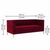 Loris Fabric Sofa - Maroon