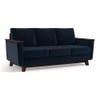 Corby Sofa Set (Colour: Sea Port Blue Velvet, Seater: 3+1+1)