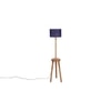 Harmon Blue Cotton Shade Floor Lamp