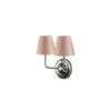 Beatrix Dual Off White Cotton Wall Mounted Lamp with Steel Base