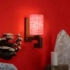 Devansh Solid Wood Electric Wall Light in Pink Colour with Pink Shade Count of 1 Light