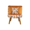 Easy Chair with Cushion in Golden Color
