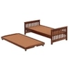Monarch Solid Wood Solid Trundle Bed in Teak Finish