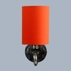 Devansh Metal Electric Wall Light in Antique Gold Colour with Orange Shade Count of 1 Light