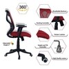 Zeeazyana Mid Back Ergonomic Chair in Red Colour