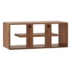 Monza Solid Wood Wall Shelf In Amber Walnut Finish