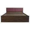 Viveka Engineered Wood Queen Size Bed In Walnut Finish