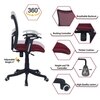 Eexcaeal Mid Back Ergonomic Chair in Maroon Colour