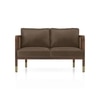 Taran 2 Seater Wooden Sofa in Truffle Biege Velvet Colour