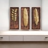 MDF Abstract Metal Wall Decor in Multicolor Set of 3