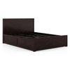 Almaya Solid Wood King Size Hydraulic Storage Bed In Mahogany Finish