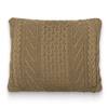 Kennedy Kelp Brown Cotton Knitted Decorative Cushion Cover 16 x 16 Inches