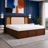 Virasat Solid Wood Compact King Bed Hydraulic Storage Provincial Teak Finish Mattress 72 x 72 Inches