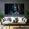 The Castle Decor Ram Mandir Wall Painting Wooden Framed 27x48 Inch (Style 1)