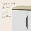 Baltoro Engineered Wood Tall Shoe Rack with Seating in White Finish
