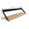 Slope Solid Wood Wall Shelf in Mango Natural & Metal Black