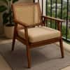 Pierre Solid Wood Armchair in Walnut