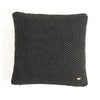Moss Knit Black Cotton Cushion Cover  16X16 Inches