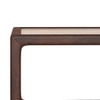 Sera Square Solid Wood And Marble Coffee Table In Mango Walnut Finish