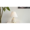 Stella White Table Lamp With Gold Metal Base