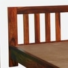 Hertfort Solid Wood Queen  Size Upholstered Bed Without Storage (Honey Finish)