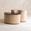 Chip and Dale Solid Wood Coffee Table Set of Two in Black Colour