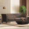 Weston 3 Seater Luxury Italian Leather Sofa In French Roast