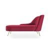 Henz Velvet Chaise Launger in Maroon Colour