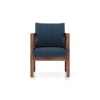 Alden 1 Seater Wooden Sofa in Indigo Blue Honduras Colour