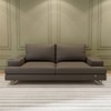 Benjamin 3 Seater Leatherette Sole in Ash Grey Colour