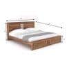 Dyla Sheesham Wood King Size Non Storage Bed In Teak Finish