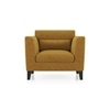 Lewis 1 Seater Fabric Sofa In Ochre Colour