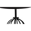 Alayah Black cotton Table lamp with Iron Base