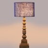 Devansh Blue Jute Table Lamp With Wood Natural Base (7X7X21.25 Inches)-13