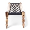 Hamilton Solid Wood Maachi Bench In Black & White Canning