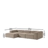 Elegantedge Wood Right Aligned 3-Seater With Upholstery Non Storage Sofa In White Colour