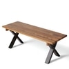 Ikiriya Sheesham Wood Minimalist Dining Bench in Teak Finish