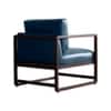 Aura PU Leather Arm Chair in Blue