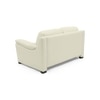 Farina 2 Seater Half Leather Sofa in Milk Colour